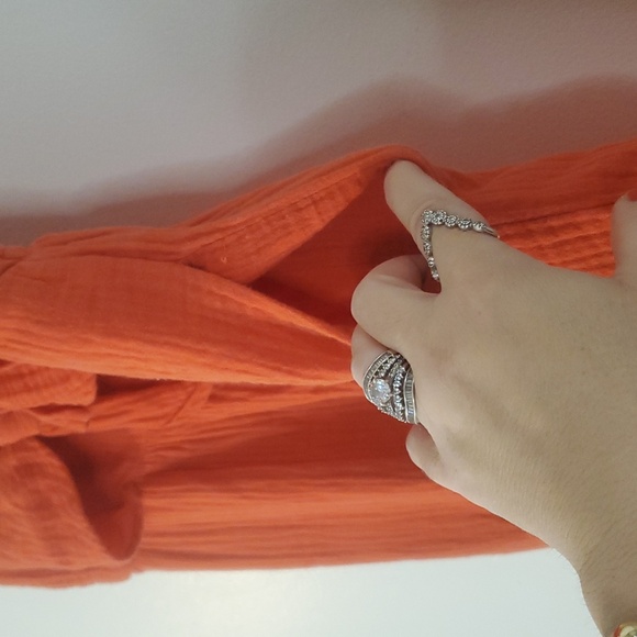 Anthropologie Saterday Sunday Isabel Tie-Front Jumpsuit Size XS Gauze Cotton - Picture 9 of 16